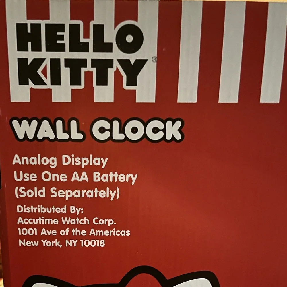 White Hello Kitty Face Wall Clock